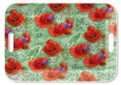 Поднос Ambiente Painted Poppies Green