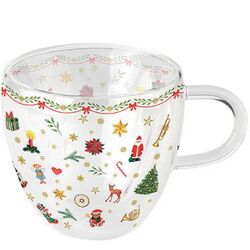 Двустенна чаша Ambiente Ornaments all over стъкло