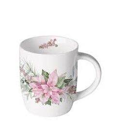 Коледна чаша Ambiente Pink Poinsettia